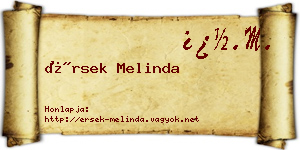 Érsek Melinda névjegykártya