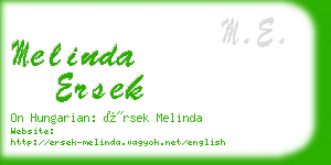 melinda ersek business card